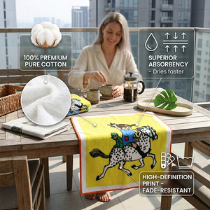 Serviette <span class=keywords><strong>de</strong></span> toilette personnalisée en coton 100% avec impression numérique, logo personnalisé, certifiée GRS ISO, fournisseur Fortune 500, échantillon en 5 jours - Product Image 3