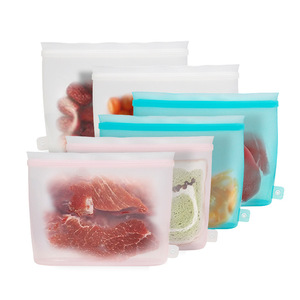 Food Storage Bag Best Seller Food Grade Sealable Reusable Silicone Clear Kitchen