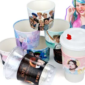 Custom stampato coppetta porta tazza Kpop e carta spessa porta aria in cartone manica tazza tazza da caffè