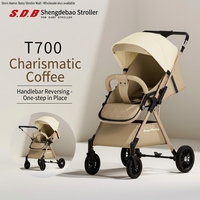 Poussette légère bidirectionnelle avec poussée avant et arrière, adaptée pour la position assise et allongée, pliable et réversible pour bébé