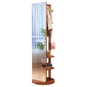 <span class=keywords><strong>Specchio</strong></span> a Figura Intera in Legno Massello <span class=keywords><strong>Specchio</strong></span> da Terra per Camera da Letto <span class=keywords><strong>Specchio</strong></span> da Toeletta Girevole <span class=keywords><strong>con</strong></span> <span class=keywords><strong>Appendiabiti</strong></span> e Contenitore Integrati - Product Image 5