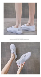 All'ingrosso nuovo arrivo leggero Outdoor Walking Comfort <span class=keywords><strong>scarpe</strong></span> Casual moda <span class=keywords><strong>donna</strong></span> Sneakers bianche - Product Image 5