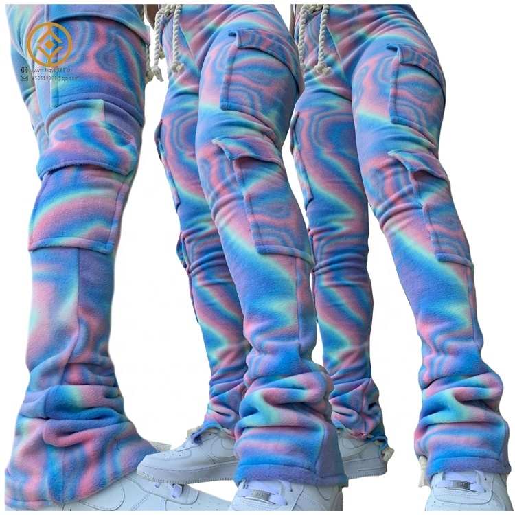 Pantalones de Invierno para mujer, ropa informal de lana Reversible, pantalones apilados arrugados, venta al por mayor