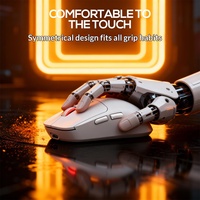 Ratón Inalámbrico Ligero Tri-Modo para Juegos, Ratón Ergonómico RGB con Cable 2.4G para PC de Escritorio y Deportes Electrónicos