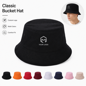 Sombrero de Pescador de Algodón 100% con Borde Ancho Bordado, Unisex, con Logotipo Personalizado OEM - Product Image 1