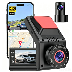 Cámara de Coche Dual 4K Modelo S700 de 2 Canales con Pantalla IPS de 2 Pulgadas, Sensor G, Gran Angular, Venta al por Mayor de Fábrica, WIFI y GPS - Product Image 1