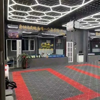 Lumière de plafond hexagonale LED pour garage, salon de coiffure, barbier, durable, moderne, emballage en boîte, utilisation en intérieur