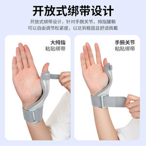 Hy35 Attelle de poignet grise avec support pour le pouce, protection des articulations pour le sport, la course, le fitness, le cyclisme, taille unique pour adulte - Product Image 4