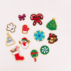 Cổ Giáng Sinh Sắt Trên Thêu Đính Dễ Thương Tự Làm Trang Trí Cho Quần Áo Túi Ma Thuật Lâu Đài Santa Kỳ Nghỉ Ngọt Ngào Vá - Product Image 2