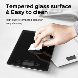Hochpräzise Kleine Lebensmittelwaage Rechteckige Gehärtete Glas-Küchenwaage Elektronische Haushaltswaage Genaue Grammgenaue Gewichtsmessung - Product Image 1