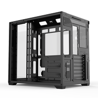 Boîtier d'ordinateur ATX, 3 côtés en verre trempé, cabinet de jeu, GPU jusqu'à 400 mm