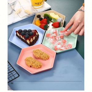 Ensemble de vaisselle rectangulaire en fibre de paille de blé, écologique, personnalisable avec logo, jetable et réutilisable - Product Image 1