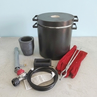 Four de fusion professionnel REALMAX, stable et haute efficacité, 12 kg, à gaz, avec kit d'accessoires complet, pour la fusion de ferraille, d'aluminium et de laiton
