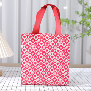Sac à provisions manipulé par OEM personnalisé RPET non tissé promotionnel matériau recyclé avec impression de dessins animés - Product Image 3