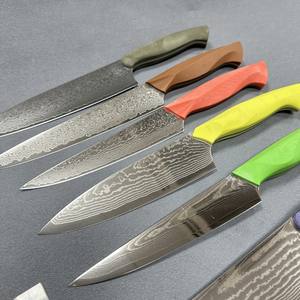 DM5R couleur G10 poignée cuisine couverts rasoir tranchant grands petits couteaux de cuisine lame en acier <span class=keywords><strong>damas</strong></span> couteaux de cuisine rentables - Product Image 2