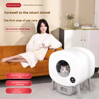 Nouvelle litière intelligente pour chat, design fermé, grande capacité, télécommande via téléphone portable, ramassage en un clic, entièrement automatique
