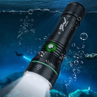 Nouvelle lampe de poche de plongée profonde IPX8 sous-marine Led 2000 Lumen lampe de poche torche de plongée pour lampe de poche amphibie