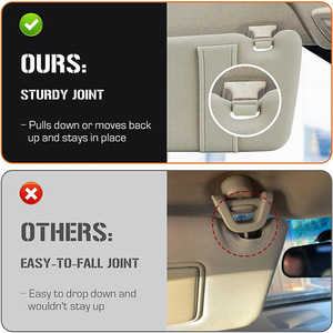 Sun Visor For 2007-2011 Toyota Camry Right Side 74310-06750-E0 With Mirror And <b>Clip</b> Installation - Product Image 4