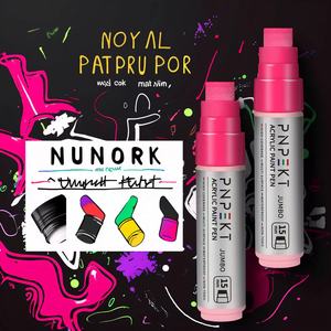 Stylo acrylique sept couleurs 15 mm pour publicité, promotion, marquage de vitres de voiture, craie, petit stylo anti-poussière pour graffitis de <span class=keywords><strong>taverne</strong></span> - Product Image 2