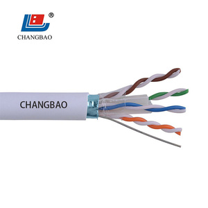Pass <strong>Test</strong> Cat6 Network Cable 305m Rolls 4 Pair 23AWG Copper Foil Twisted Pair Shielded Cat6 Lan Cable Shielded Ethernet Cable - Product Image 2