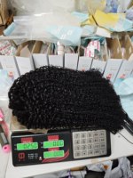 Promotion 81$ Letsfly Perruques Lace Frontal 13x4 colorées Jerry Curly en cheveux humains naturels brésiliens, style Bob, pleine densité