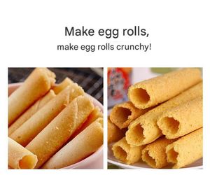 Machine à gaufres électrique commerciale en acier inoxydable pour gaufrettes croustillantes, rouleaux d'œufs faits main et snacks - Product Image 3