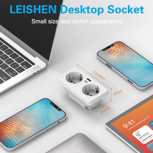 Venta al por mayor Blanco/negro <span class=keywords><strong>de</strong></span> alta calidad 16A 230V enchufes eléctricos Schuko doble 2 Gang USB PD 20W Schuko enchufes <span class=keywords><strong>de</strong></span> pared para tren/metro - Product Image 5