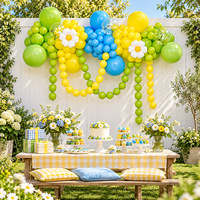 Kit DIY Arche de Guirlande de Ballons avec Ballons en Caoutchouc Motif Marguerite pour Décoration de Fête d'Anniversaire et Aménagement de Fond Mural d'Événement