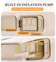Sofá inflable extraíble y colchón de cama de aire tamaño Queen con portavasos para uso en interiores y exteriores para adultos