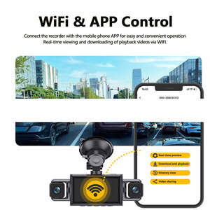 4-Kanal WLAN-<span class=keywords><strong>Dashcam</strong></span> Autokamera Black Box Fahrrekorder FHD 1080P Vorne Links Rechts Hinten Nachtsicht Schleifenaufnahme - Product Image 5