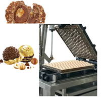 Machine à fabriquer des gaufrettes enrobées de chocolat CE, machine alimentaire pour biscuits gaufrettes fourrés à la crème et enrobés de chocolat