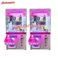 Machine de jeu d'arcade à grue à pinces, personnalisée, commerciale, à monnayeur, avec lumières clignotantes, pour la distribution de peluches, en métal trempé