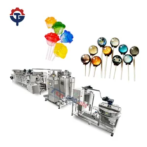 Round Stick Lollipop Candy Confectionery Hard Candy Lollipop Candy Making Machine