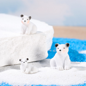 Juego de Figuras de Oso Polar de Resina, Grandes, Medianas y Pequeñas, Decoración Realista de Animales para el Hogar - Product Image 5