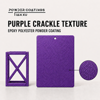 Peinture en poudre époxy polyester TIANXU texture craquelée violette pour artisanat métallique, meubles, quincaillerie décorative, pulvérisation
