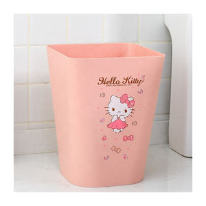 Poubelle de recyclage <span class=keywords><strong>Hello</strong></span> <span class=keywords><strong>Kitty</strong></span> en PP pour cuisine, extérieur, salle de bain, bureau, maison, 12L, grande poubelle de recyclage, poubelle en plastique - Product Image 1