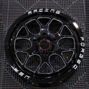 ล้ออัลลอยด์อะลูมิเนียมฟอร์จ ขอบสีดำเงา ขอบกัดลาย ขนาด 17x4.5J ET 0 PCD 5x120.65 CB 70.5 สำหรับรถเชฟโรเลต คอร์เวทท์ - Product Image 2