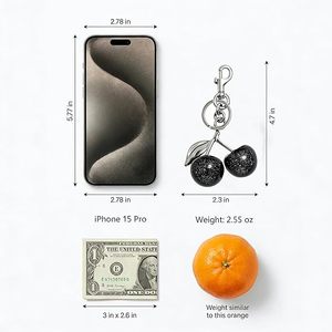 OEM ODM Cherry Keychain Cherry Bag Charm Keychain Accessories Gifts for Women <b>Purse</b> Bag Charms Handbag Pendant Custom Factory - Product Image 2