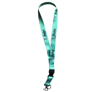 Sampel Gratis Bahan Nilon Gantungan Kunci Leher Tali Lanyard dengan Cetak Logo Lanyard Gantungan Kunci