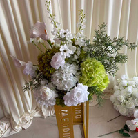 Orchidée Phalaenopsis Artificielle Effet Naturel 50cm Vert & Blanc Mélangé, Fournitures de Décoration de Mariage, Boule de Fleurs pour Anniversaire