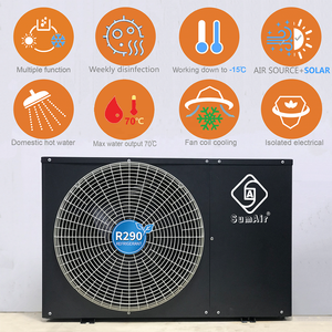 60Hz R290 8kw10 DHW 70Dg A ++ Fuente de aire Calentador de agua Bomba térmica Enfriador de aire Bobina de calefacción <span class=keywords><strong>solar</strong></span> híbrida Cilindro Tanque Caldera-15D - Product Image 1