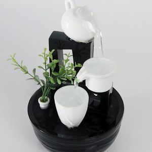 Ensemble de thé créatif avec fontaine à eau courante, ornement de bureau électrique pour la décoration de la maison, style chinois, décoration Feng Shui - Product Image 4