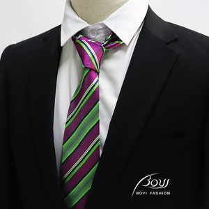 Custom Polyester <strong>Tie</strong> with <strong>Green</strong> Rose Red Stripes for Men's Casual <strong>and</strong> Formal Wear for Wedding Occasions - Product Image 5