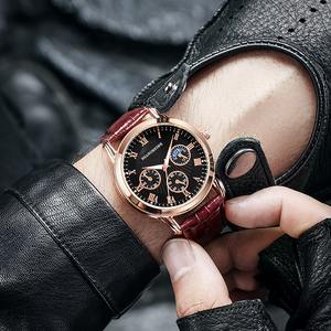 Nouvelle <span class=keywords><strong>Montre</strong></span> Homme de Marque Supérieure Luxe en Cuir Marron <span class=keywords><strong>Montre</strong></span> Décontractée à Quartz Homme Sport Étanche Relogio - Product Image 6