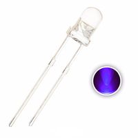 Juhong lampu dioda LED F3 kaki pendek 3mm anoda umum 600nm sampel gratis termasuk