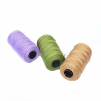 Fil de polypropylène slub 1,5 mm 100 % haute ténacité, teint, à trois brins, pour tricotage, idéal pour chapeaux, coussins de siège auto et la production de soie glacée.