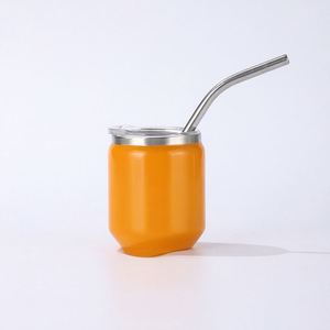 Vaso de Acero Inoxidable 304/201 de Alto Valor Cromático, Mini Vaso Grueso para Coche con Pajita, Doble Capa, 3oz, Portátil, con Ventosa, Simplicidad Moderna - Product Image 4
