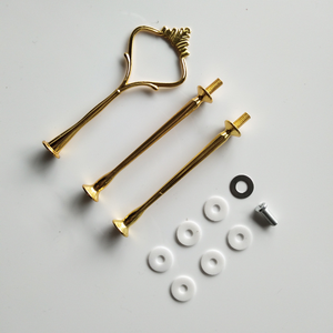 Vàng <span class=keywords><strong>3</strong></span> tầng 2 lớp bánh đứng phần cứng cho đám cưới trái cây tấm tráng miệng bánh đứng xử lý phù hợp phần cứng kim loại đứng - Product Image 6