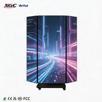Totem LED pliable ultra-fin P2.5, écran LED mobile Wi-Fi à distance pour les vitrines de magasins de vêtements et les coins de centres commerciaux, pour les publicités d'exposition en intérieur