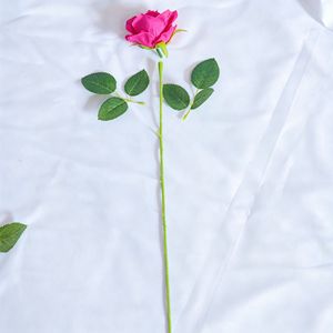 Tiges de roses artificielles, feuilles, tiges de fleurs en plastique, accessoires pour bouquets floraux DIY, 825-2, emballées individuellement - Product Image 2